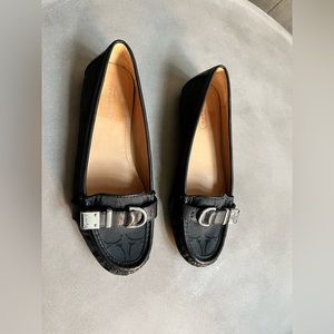 Coach jacquard Flat Shoes loafers Women size 6